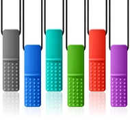 《819》Chewy สร้อยคอสำหรับ Sensory เด็ก,6แพ็คซิลิโคน Teething Oral Motor Aids สร้อยคอสำหรับก้าวร้าว Ch