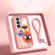 YBD Phone Case For Tecno Camon 40 Pro CM5 CM6 CM7 Bee Handmade Flower Soft TPU Protective Shell