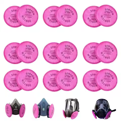 2091/2097 Particulate Filter P100 For 3m 6200 6800 7502 Series Respirator Dust Mask Accessory Indust