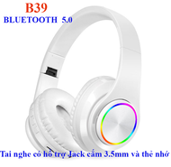 Tai nghe chụp tai Bluetooth 5.0 B39 - Tai nghe bluetooth thế hệ mới âm thanh trầm ấm tai nghe chơi g