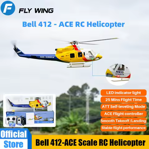 FLYWING Bell 412 RC Helicopter LED Light Bell412 Scale Helicopter 470 Size Helicopter FLYWING Helico