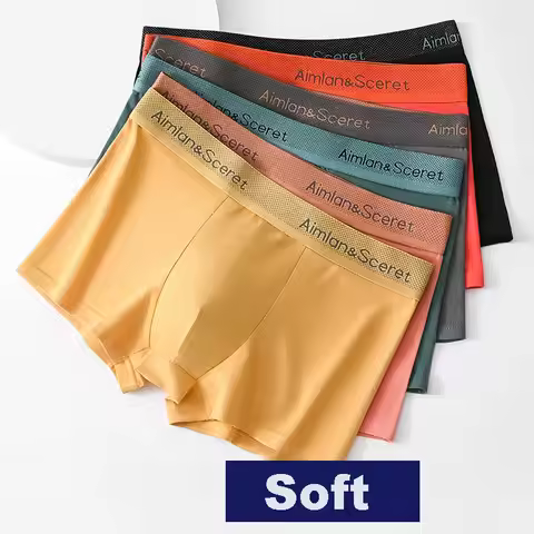 Men's Underwear Square Pants Plus SizeXL-3XL Sporty Breathable Flat Pants Comfortable Trendy Square 