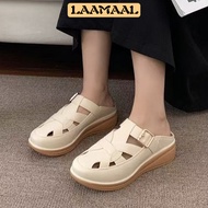 LAAMAAL Sepatu Wanita Wedges Premium Sandal Wanita Slop Slip On Terbaru Sandal Selop Jelly Wanita