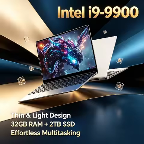 Intel Core i9 9900 15.6 Inch Ultra Slim Laptop 8C 16T 5GHz 32GB DDR4 512GB 1TB SSD Gaming Notebook 1