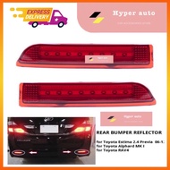 Toyota Estima ACR50 (2 piece) Red LED Rear Bumper Reflector Stop Brake Light rear fog light accessories