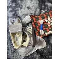 Adidas Wales Bonner x originals Men's and Women's Samba Shoes Same Style Silver Color KVPU 3AOM IJHU