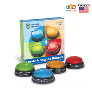 [อายุ 3+] ปุ่มตอบคำถามมีไฟมีเสียง (Lights Sounds Answer Buzzers : Set of 4) [Learning Resources]