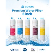 CO.SIX Korea Magic Plus Water 6 inch Filter  Dispenser, Purifier, Tap System / U type 6 inch / UF / Alkaline Cartridge