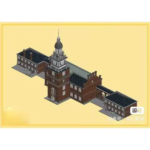 City Mega Building Street View Independence Hall Building Block Model 29583 Parts Kids Birthday Buil