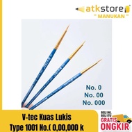 V-tec Brush Type 1001 No. 0 00 000 || V-tec artist brush