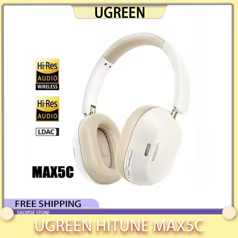 UGREEN HiTune Max5c Customize Wireless Bluetooth Headphones Active Noise Cancellation Hi-res Audio H