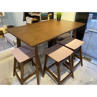 VENEER TOP SOLID WOOD DINING TABLE