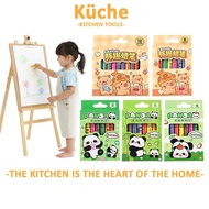 KUCHE Krayon Warna Mini Cute Kids Crayon Set Panda 8 Colors Capybara 12 Colors Washable Cartoon Oil 