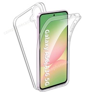 เคสกันกระแทกแบบรวมทุกอย่าง360องศาสำหรับ Samsung Galaxy A56 TPU ใส5G + เคสป้องกัน PC SamsungA56 Sumsu