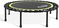 DARCHEN 450LBS Rebounder Trampoline for Adults, Silent Mini Trampoline Indoor Fitness Trampoline Small Bungee Rebounder Jumping Cardio Trainer Workout Exercise Workout with Handrail Bar [40 Inch]