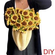ใหม่ 60 ซม.ดอกไม้ช่อดอกไม้ผ้าห่ม DIY ผลิตภัณฑ์โครเชต์ดอกทานตะวันผ้าห่ม Lily of The Valley Bouquet ผ้