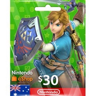 Nintendo eShop Prepaid Gift Top Up Card 30 AUD