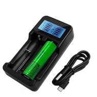 【LG 樂金】安全認證 凸頭18650充電鋰電池 3400mAh(1入)+LCD液晶雙槽充電器 充電組