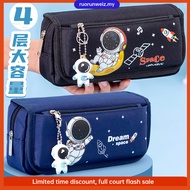 Large Capacity Pencil Case for Kids 2/4 Layers Cute Cartoon Stationery Bag Astronaut Pencil Cases School Suppliers pense