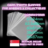 (SG) TCG Card Penny Sleeves High Clear Quality 100pcs Pack | Pokemon Magic Yugioh game cards KPOP bts new jeans 66x91mm