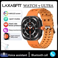 นาฬิกาอัจฉริยะ LAXASFIT 2025 รุ่นใหม่ GT7 Ultra สำหรับผู้ชาย หน้าจอ AMOLED 1.5 นิ้ว ติดตามการออกกำลั