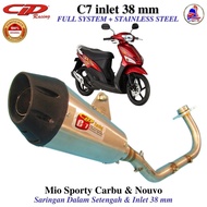 CLD Racing C7 in 50 mm series MIO SPORTY CARBU &amp; NOUVO Knalpot Fullsystem