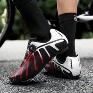 TABOLU Cycling Shoes Men's Professional Road Cycling Shoes SPD Shoes Men's Cleats Pedal Cycling Shoe
