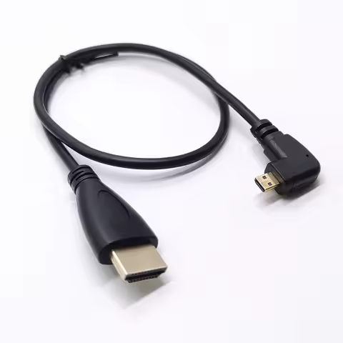 5ft 1.5m Micro Cable Type DMale to Type A Male HDTV 90 Degree Left Right Angled Cord 1080p for PS3 X