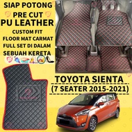 TOYOTA SIENTA 7SEATER(2015-2021) CAR ACCESSORIES FLOORMAT CARMAT 3D PU LEATHER CUSTOMMADE ANTI-SLIP 