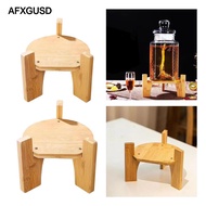 [AFXGUSD] Bamboo Glass Beverage Dispenser Stand, Handmade Aquarium Stand, Beverage Dispenser Support
