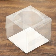 Transparent Box 4" (Simple Handle) Clear Cake Box 14 x 14 x 14cm