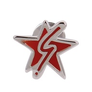 agnes b. b-logo&amp;星星穿式耳環/銀邊紅色（單隻）_廠商直送