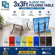 KT WARE 3x3 3V Folding table meja lipat plastic table  study table square table outdoor table MEJA M