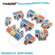 5pcs Quick Wire Connector Press Type Lighting Junction 2 In 4/6 Out Three 3 Six 6/Nine 9