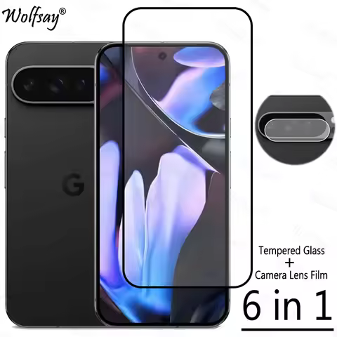 Full Cover Tempered Glass For Google Pixel 9 Pro Screen Protector Pixel 6 7 8 9 Pro XL Camera Glass 