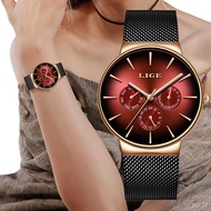 ♀LIGE Woman Watch Luxury Fashion Mesh Steel Bracelet Brand Waterproof Watches For Women Ladies Quartz Wristwatch Relogio