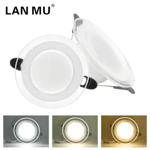 4inch LED Downlight 3Colors Changeable Spot Led 6W 220V Recessed Round Panel Light Indoor Lighting D