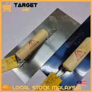 280mm Sudu Plaster Simen Cement Plastering Bricklaying Trowel Pemegang Kayu Square Alat Memasukkan S