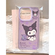 Purple Clow m ins impact resistant compatible transparent phone case, apply cable iPhone 15 Pro Max 