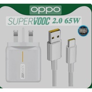 OPPO VOOC &amp; SUPERVOOC 2.0 65W/80W Flash Charger Adapter Vooc TYPE-C CHARGER SET&amp;VOOC  SUPERVOOC TYPE C Cable