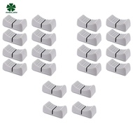 20Pcs 24mmx11mmx10mm Console Mixer Slider Fader Knobs Replacement for Potentiometer Gray Knob Black 