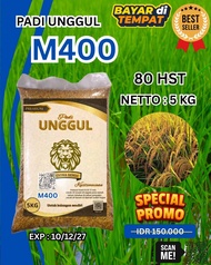 Bibit padi M400 benih padi unggul berkualitas kemasan 5 kg 100% asli