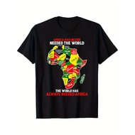 Pure Cotton Map Historical Pattern 2025 Africa Blacks Need World Flags: Included with NEW, African M