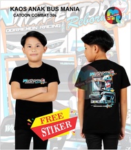 KAOS ANAK BUS MANIA WINSPECTOR DORAEMON RACING FREE STIKER