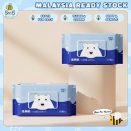 Disposable Cute White Bear Baby Non-Alcohol Toilet Wipes Wet Tissue Portable Wet Tissue Kids Toilet 