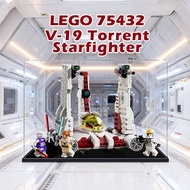 LEGO 75432 V 19 Torrent Starfighter Acrylic Display Box Kotak Pameran Penyimpanan Figur Dust Proof 手