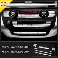 For BMW X5 X6 E70 E71 Accessories Interior Center Console Water Cup Panel Gear Frame Trim Cover Stic