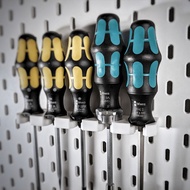 One Set Wall Mounted Pegboard Tool Organizer For Storage 5 Screwdriver Holder For 5mm Thickness Pegb