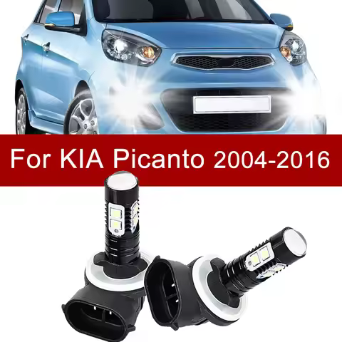 2X 881 886 889 H28 888 894 Car Front LED Fog Light Bulb Accessories For KIA Picanto 2004-2016 2009 2