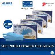 ASSURE Soft Nitrile Gloves Powder-Free Blue 100 Pce/Box